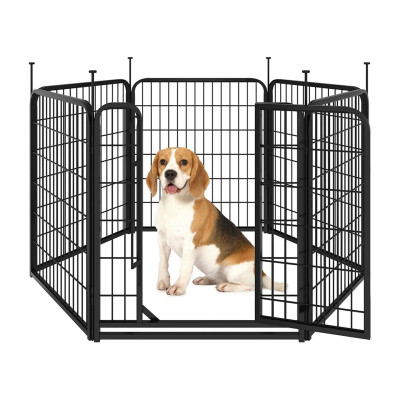 Ohrádka pro psy 593186 black, výška 80 cm - A