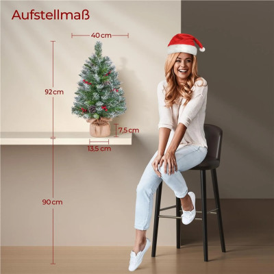 2 dílná sada umělého vánočního stromku 411364 green 3ft, 92 cm - A