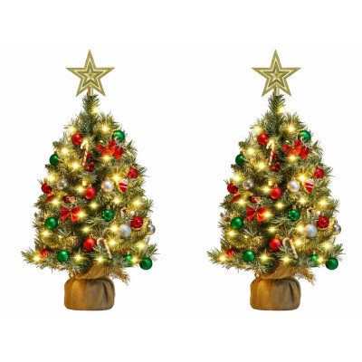 2 dílná sada umělého vánočního stromku 411364 green 3ft - A