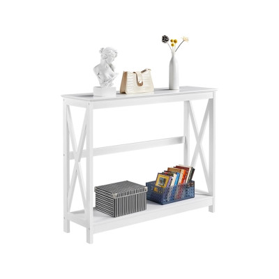 Konzolový stolek 591862 white, 101,5 x 30 x 81 cm, bílý - A