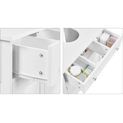 Koupelnová skříňka pod umyvadlo 592486 white, 60 × 30 × 60 cm - B