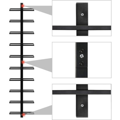 Nástěnný stojan na víno 591491, na 10 lahví - A