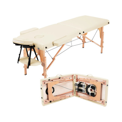 Masážní stůl 610888 cream, nosnost 250 kg - A