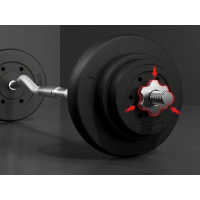 Sada závaží pro silový trénink 614904 black, tyč SZ se 6 kotouči - A