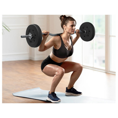 Sada závaží pro silový trénink 614904 black, tyč SZ se 6 kotouči - A