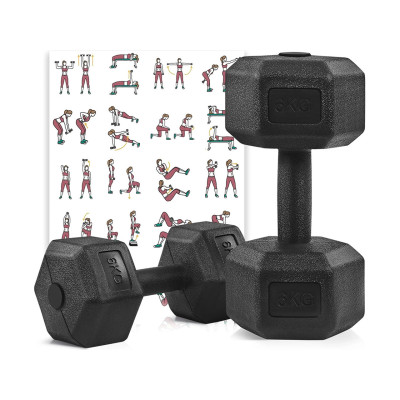 Sada dvou činek 592719 black 6kg, PVC povlak - A