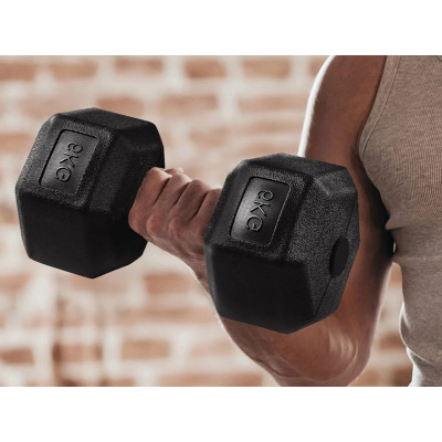 Sada dvou činek 592719 black 6kg, PVC povlak - A