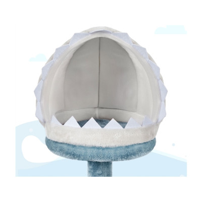 Kočičí škrabadlo 593124 blue s oceánskou tematikou, modré - B