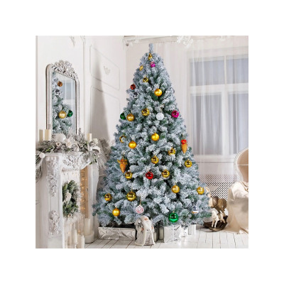 Umělý vánoční stromek 591874 7,5 ft s kovovým stojanem, 228cm - A