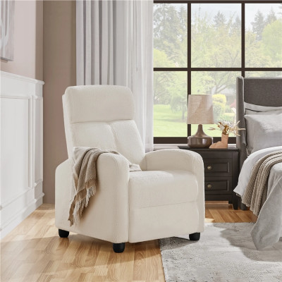 Polohovací křeslo 614837 ivory, s nastavitelným opěradlem - A