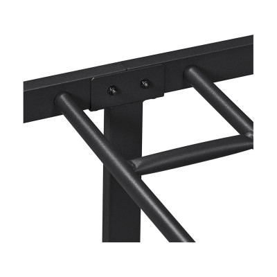 Kovový rám postele 615142 black 90x200 s lamelovým roštem, černý - A