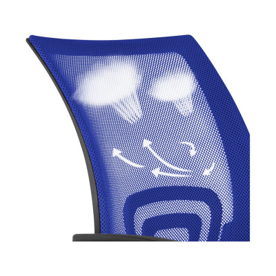 Kancelářská židle 591679 blue se síťovinou a houpací funkcí, modrá - B