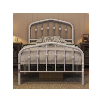 Kovový rám postele 615153 white 90x190cm, bílý - B