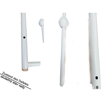 Kovový rám postele 615153 white 90x190cm, bílý - B