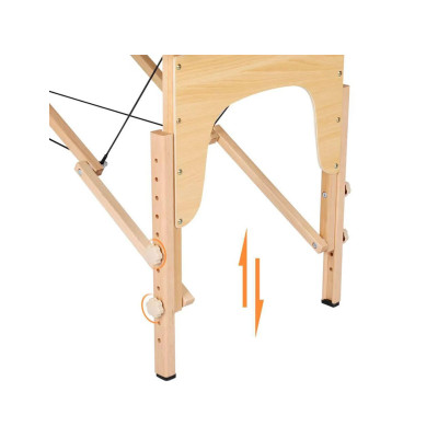 Nastavitelná 3skládací masážní postel pro salon 610889 black, černá - B