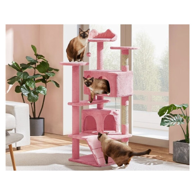 Škrabadlo pro kočky 593122 pink 139 cm, růžová - B