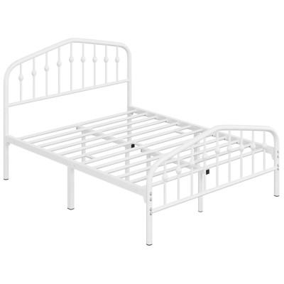 Kovový rám postele 615153 white 140x200, bílý - B