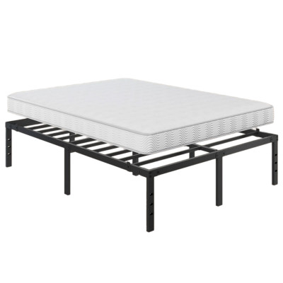 Rám postele 615072 black, 140 x 200 cm, černá, BEZ MATRACE - A