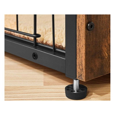 Psí bouda 615458 rustic brown s dekou a 2 dvířky, hnědá - B