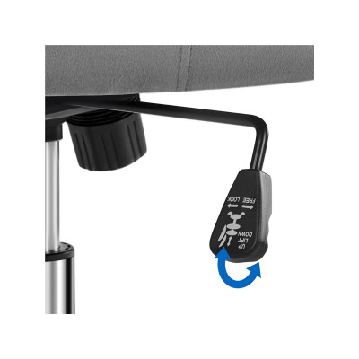 Kancelářská židle 592434 light gray s polstrovanou sametovou látkou, šedé - A