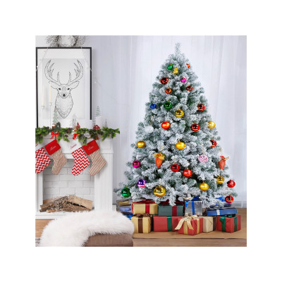 Umělý vánoční stromek 591874 5ft zasněžený smrk s kovovým stojanem, 152cm - A