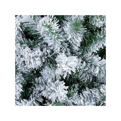 Umělý vánoční stromek 591874 5ft zasněžený smrk s kovovým stojanem, 152cm - A