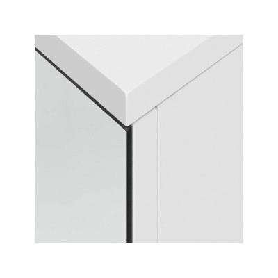 Koupelnová skříňka se 2 zrcadlovými dvířky 615038 white (2 zrcadla), bílá- B