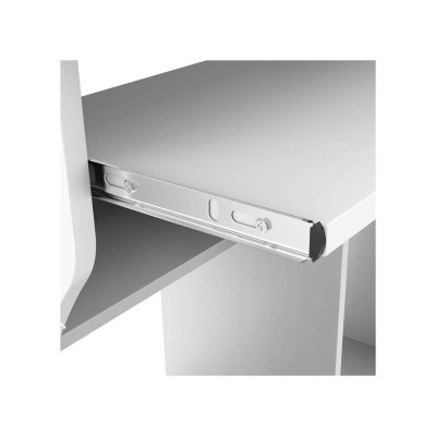 Kancelářský stůl 614333, počítačový stůl, stůl na kolečkách, bílý, 80 x 48 x 76 cm - A