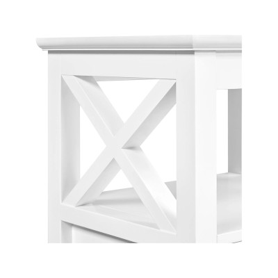 Noční stolek 592463 white se 2 zásuvkami, 40x30x60 cm, bílý - A