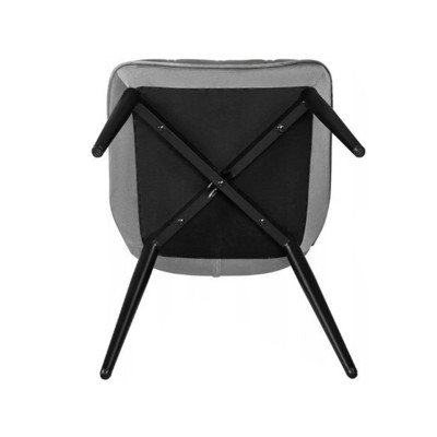 Sada 2 čalouněných jídelních židlí 592672 light gray, šedé - A