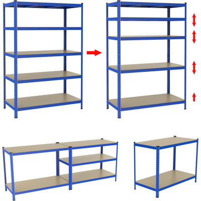 Vysoce odolné regály 610821 blue, 180 x 120 x 60 cm - A