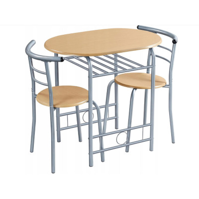 Balkonová sestava nábytku 592421 natural, 3-dílná sestava - B