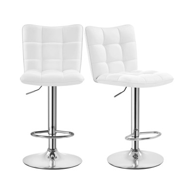 Sada 2 barových židlí 614159 white 2pcs, otočné o 360°, bílé - A