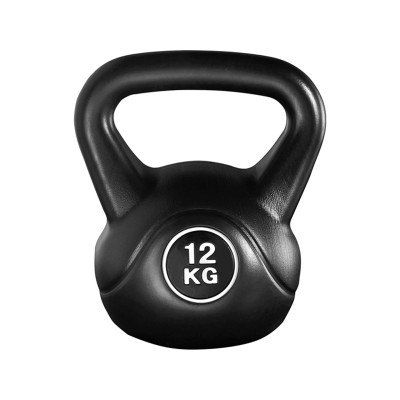 Kettlebell pro silový trénink 592044 black, 12 kg, černý - A