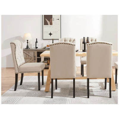 Sada 2 jídelních židlí 614696 beige 2pcs, béžové - A