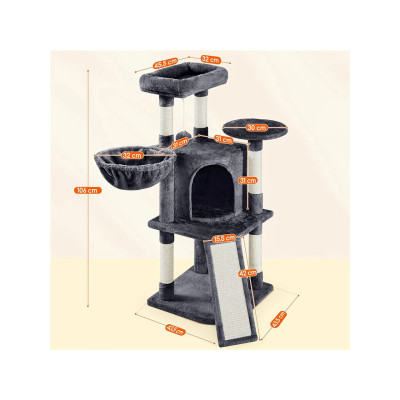 Škrabadlo pro kočky 593206 dark gray, tmavě šedá - B