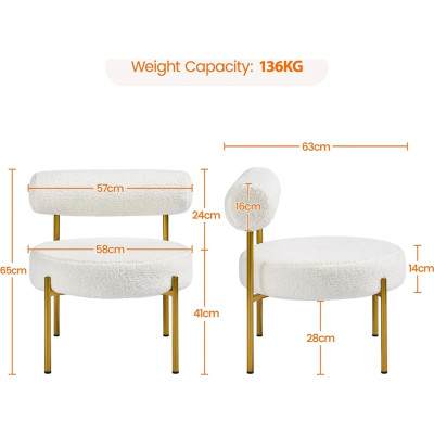 Jídelní židle s opěradlem 592616 white, bílá - B