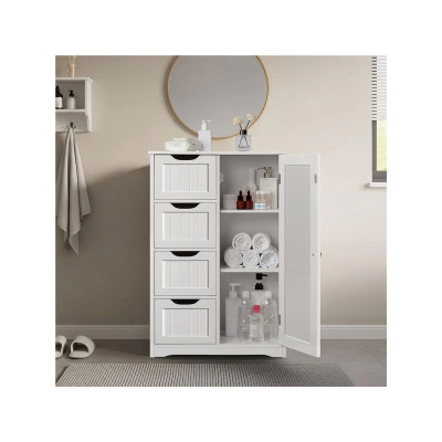 Koupelnová skříňka 612501 white se 4 zásuvkami, bílá - B