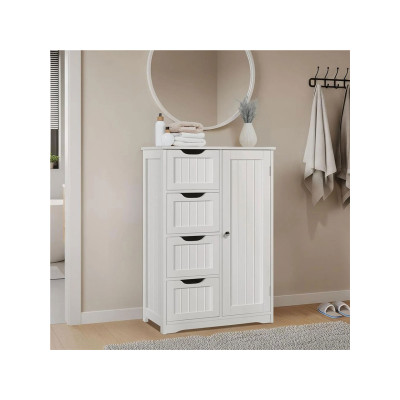 Koupelnová skříňka 612501 white se 4 zásuvkami, bílá - B