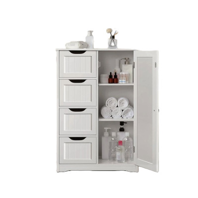 Koupelnová skříňka 612501 white se 4 zásuvkami, bílá - B