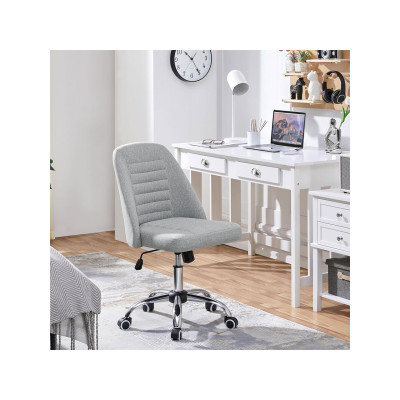 Kancelářská židle 593109 light gray, bez područek, otočná, světle šedá - A