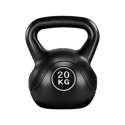 Kettlebell 611307 black s neoprenovým povlakem, 20 kg, černý - A