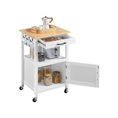 Kuchyňský vozík na kolečkách 593003 white, bílý - B