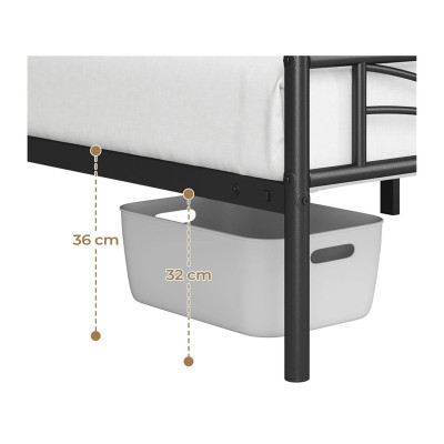 copy of Kovový rám postele 613600, kovová postel, jednolůžko, moderní postel, 200 x 90 cm - A