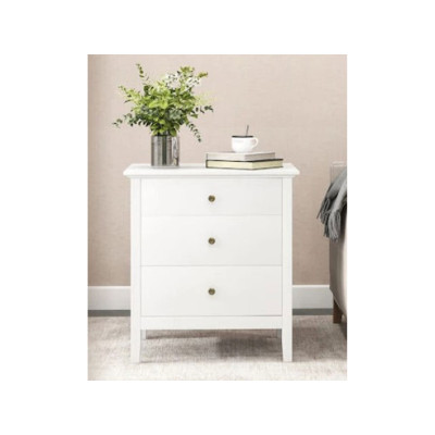 Noční stolek HU11076WH, 56 x 45 x 66 cm, bílý - B