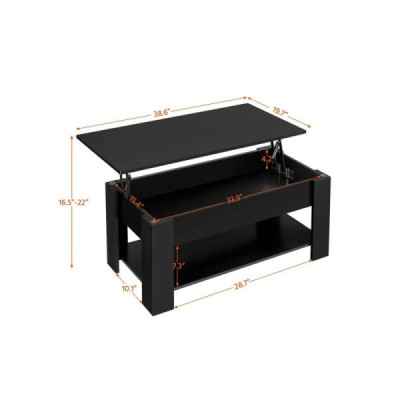  výškově nastavitelný obývací stůl s úložným prostorem