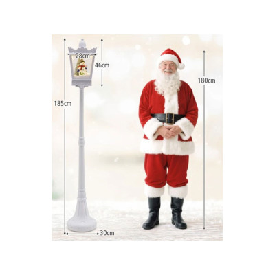 Retro vánoční lampa CM25289DE-WH, 185 cm, bílá - A