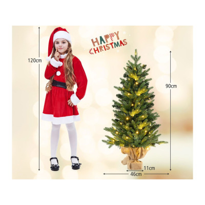 Umělý vánoční stromek CM25030 s 50 LED světly, 90 cm - A