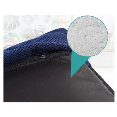 Podlahové křeslo HW65605NY s 6-stupňovým nastavitelným opěradlem, modré - A