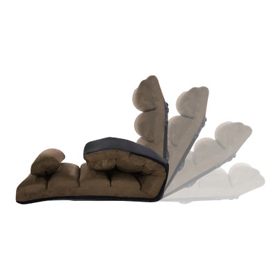 Podlahové křeslo HW53981, 5násobně nastavitelné, hnědé - A